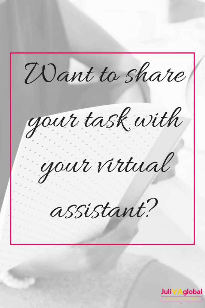 Share a task with your virtual assistant